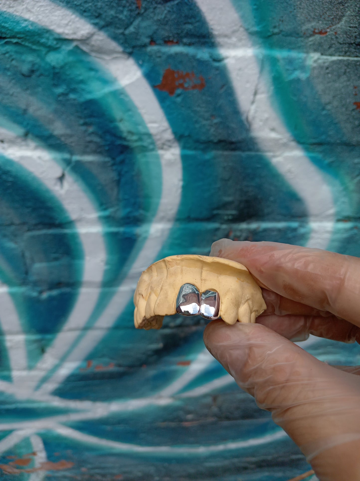 Custom made double solid cap grillz