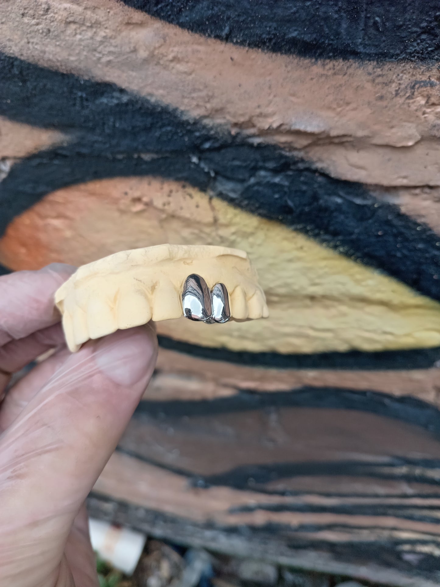 Custom made double solid cap grillz
