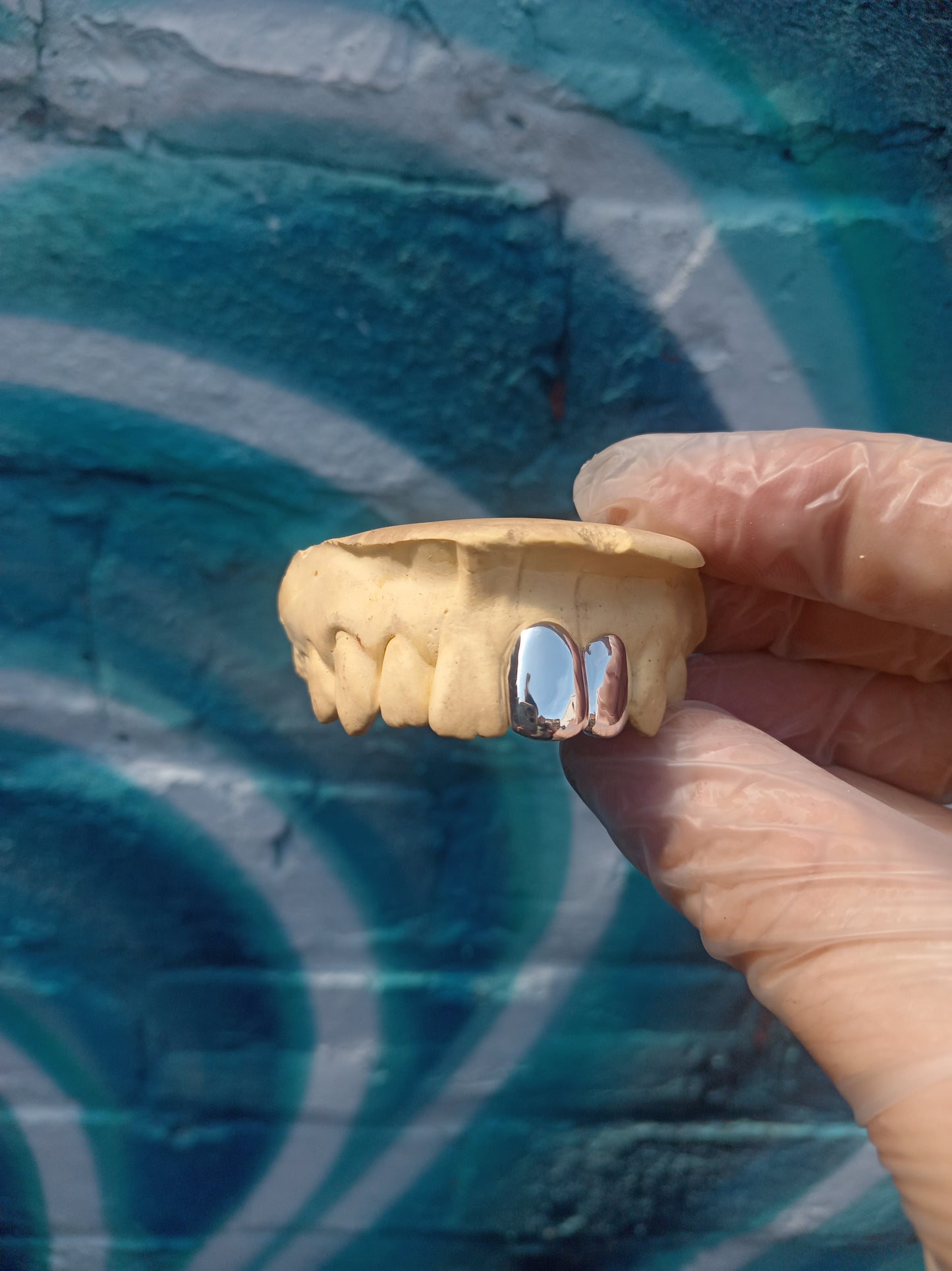 Custom made double solid cap grillz