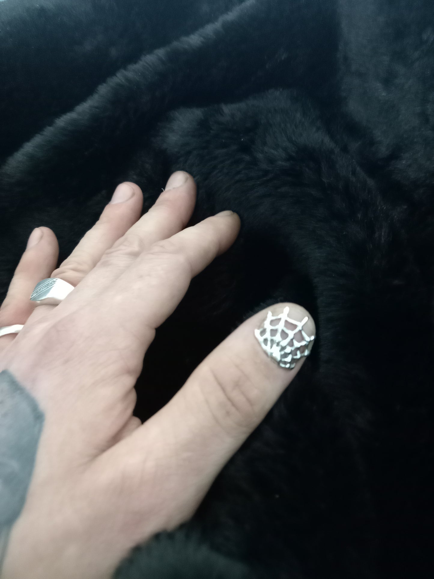 Custom made spider web nails