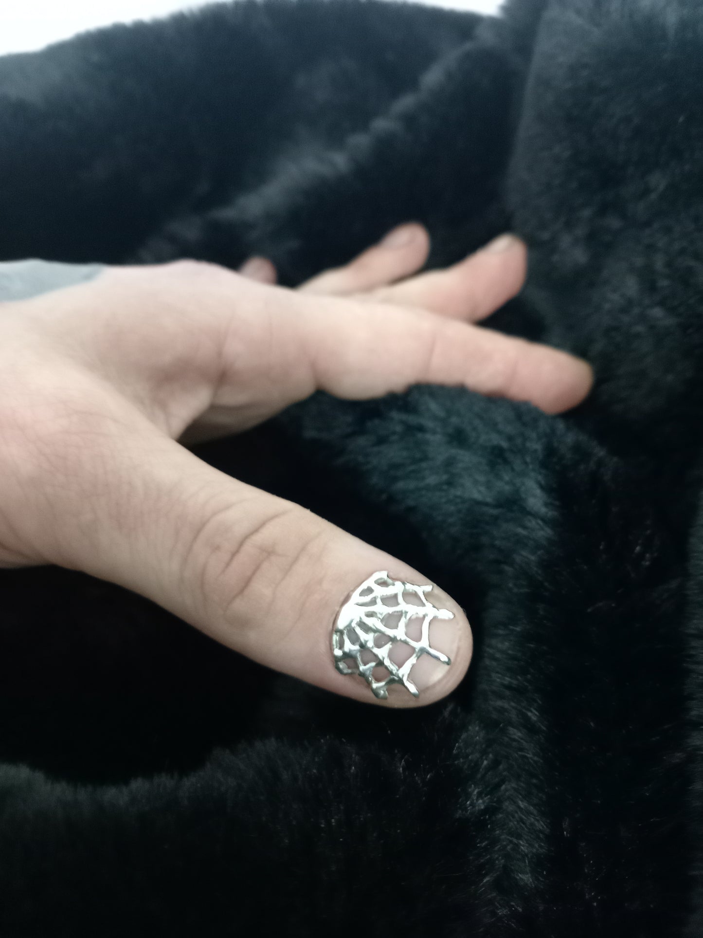 Custom made spider web nails
