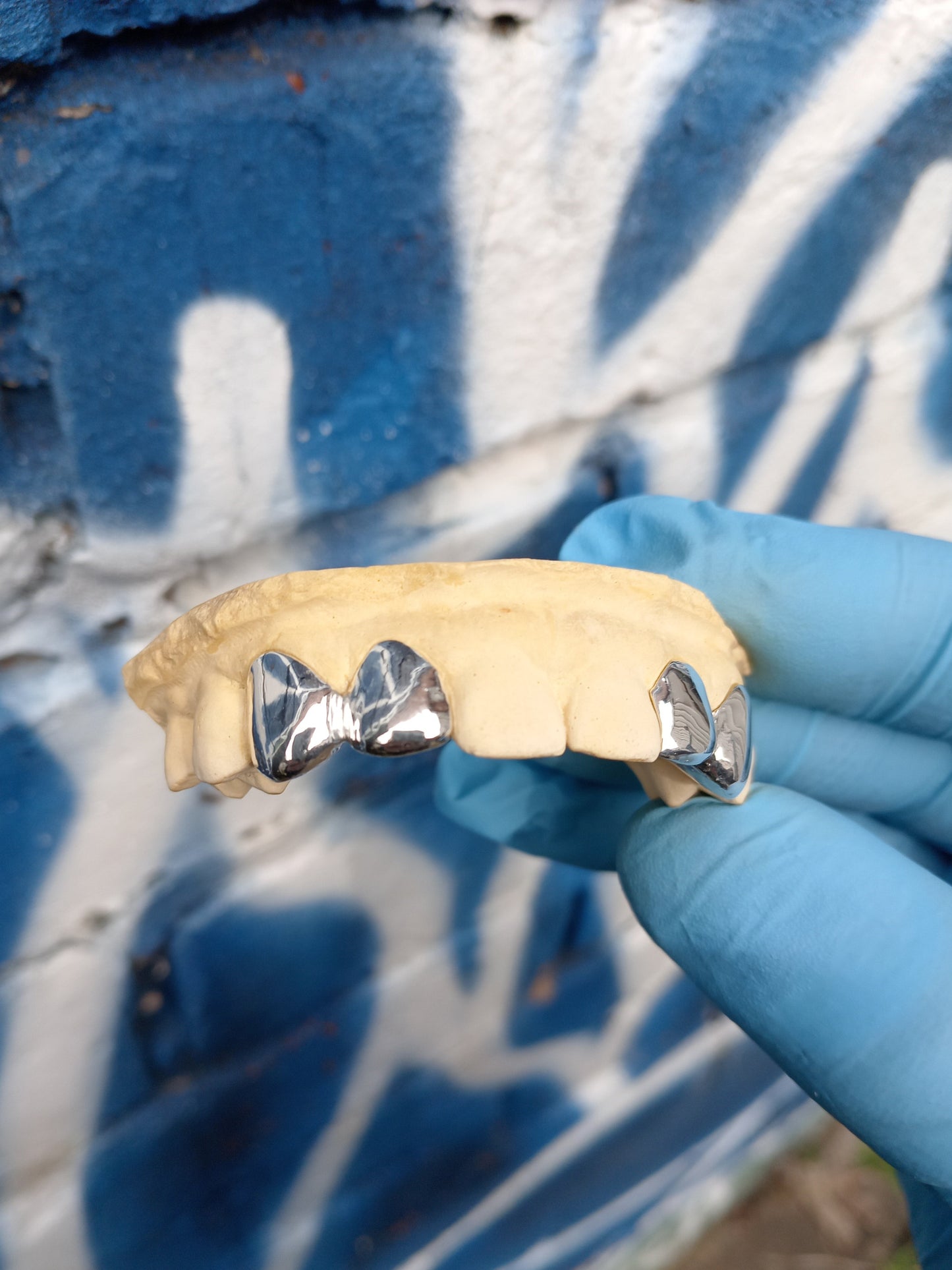 Custom made double solid cap grillz
