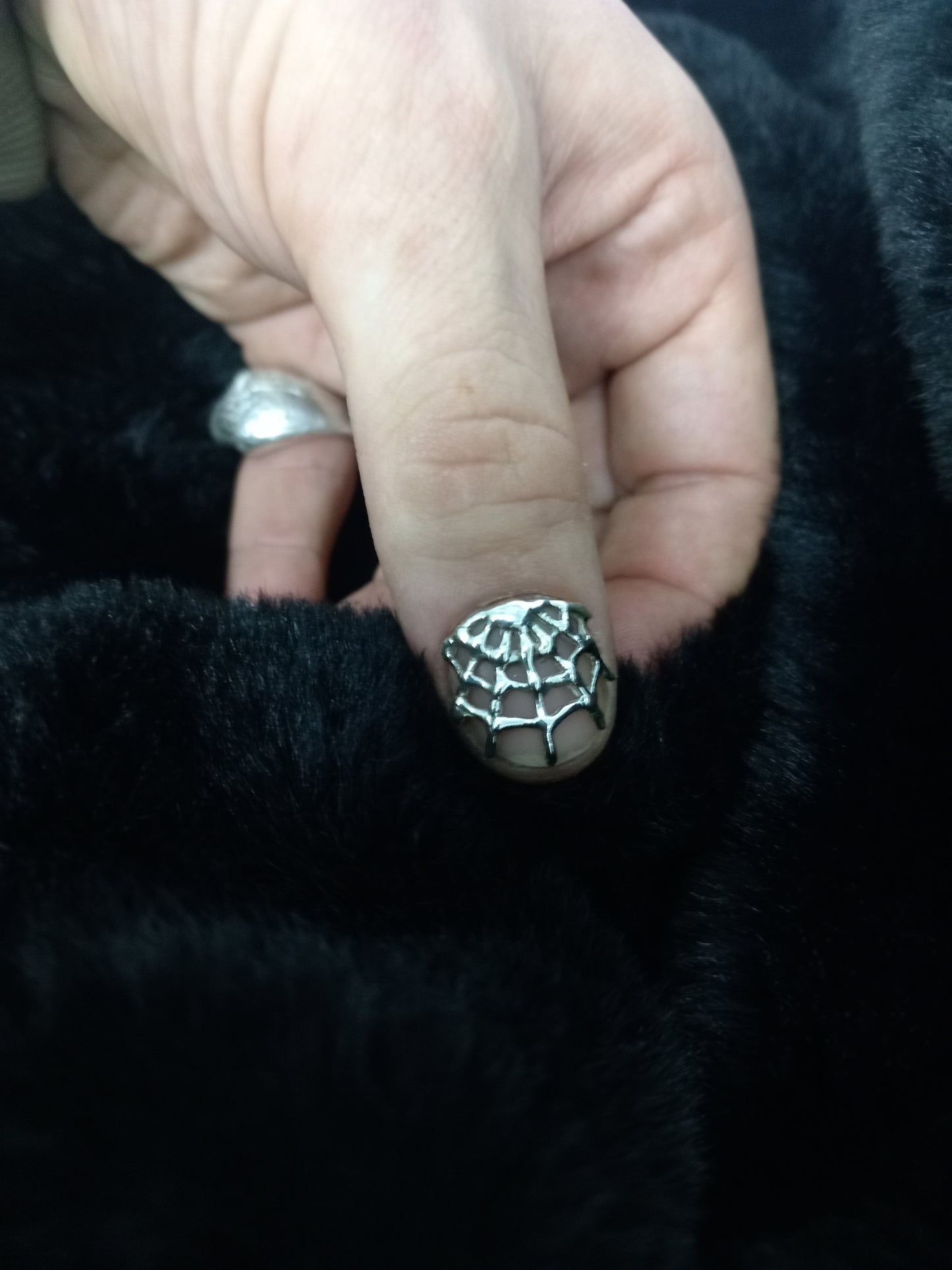 Custom made spider web nails